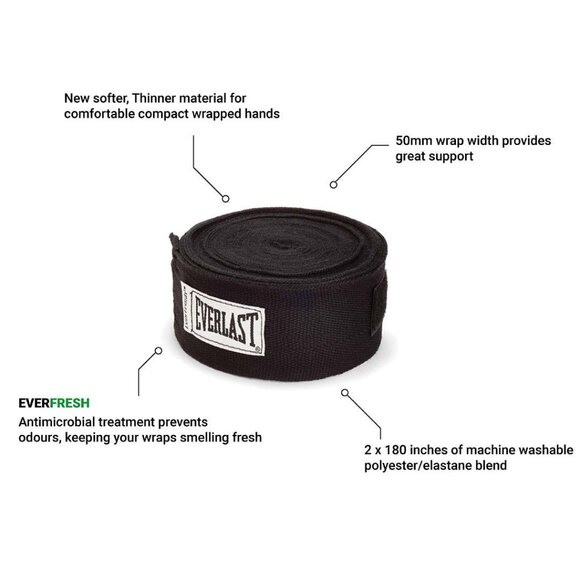 3/$88❤️2 x Everlast 180" Pro Style Hand Wraps Training Boxing Equipment MMA - Picture 3 of 5